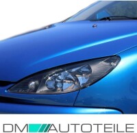 Set Peugeot 206 Scheinwerfer Klarglas Schwarz Bj 98-07 H7/H7