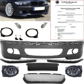 Sport Frontstoßstange / Frontschürze vorne für BMW E46 LCI Facelift nicht für M-Paket mit Zubehör / Halter und ABE