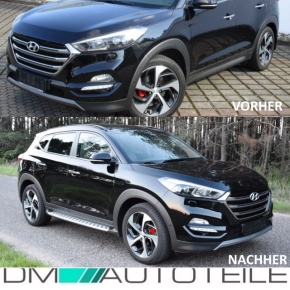 Trittbretter / Seitenschweller SET aus Aluminium für Hyundai Tucson TLE mit Montagekit 