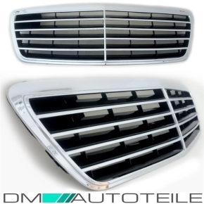 für Mercedes E-Klasse W210 Kühlergrill 99-02 Avantgarde Optik Chrom Mopf