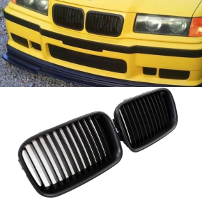 2x Kidney Front Grille Set Matt black BMW E36 all models without compact 90-96