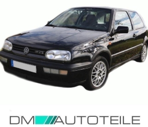 Set VW Golf III left + right wing panel 91-95 square indicator holes + with hole for antenna + mounting accessories