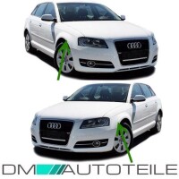Set Audi A3 8P1 8PA Kotflügel vorne Rechts + Links ohne