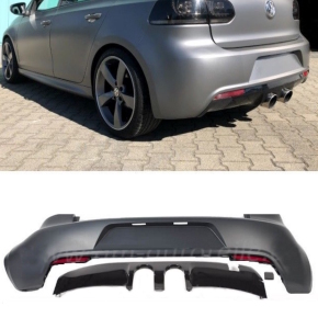Sport Rear Bumper Duplex ABS plastic fits on VW Golf MK6 Saloon up 2008 without R20 