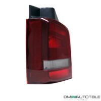 VW T5 GP Facelift Rear Light Right Clear Glas Red Smoke OEM 