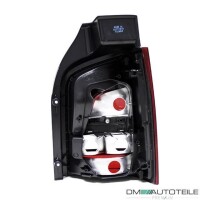 VW T5 GP Facelift Rear Light Right Clear Glas Red Smoke OEM 