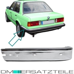 BMW 3er E30 Rear Bumper Corner Left + Chrome 82-87