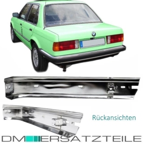 BMW 3er E30 Rear Bumper Corner Left + Chrome 82-87