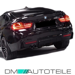 Sport-Performance Heckspoiler / Hecklippe für BMW 4er F36 Gran Coupe in Schwarz Matt mit ABE