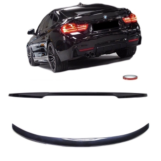 Sport-Performance Heckspoiler / Hecklippe für BMW 4er F36 Gran Coupe in Schwarz Glanz mit ABE