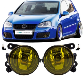 Set VW Golf 5 MK5 V Fog Lights Fogs Yellow US +HB4 Bulbs Sport Bumper Sport