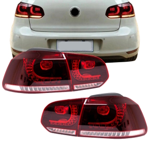 Set Rear Lights Tail dynamic Indicator Red fits on VW Golf VI MK6 up 08-12