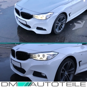 Sport-Performance Doppelsteg-Kühlergrilll für BMW 3er F34 GT in Schwarz Glanz 