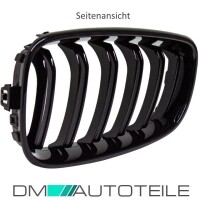 Kidney Front Grille Black Gloss Dual Slat fits on BMW 3-Seri