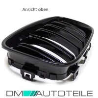 Kidney Front Grille Black Gloss Dual Slat fits on BMW 3-Seri