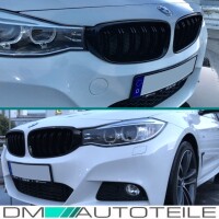 Kidney Front Grille Black Gloss Dual Slat fits on BMW 3-Seri