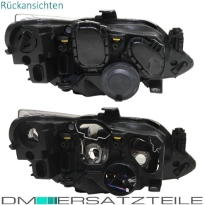 SET Seat Ibiza 6J Scheinwerfer Rechts Klarglas Chrom Schwarz 12-15 H7/H7 + Birnen SET