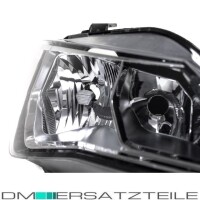Set Seat Ibiza 6J Headlight Right Chrome Black 12-15 H7/H7 +