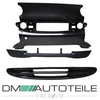 Smart Fortwo Coupe Cabrio 450 Kühlergrill Gitter ABS Schwarz Lackiert Bj.  03-07