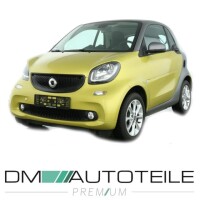 Set Smart Fortwo 453 Front Bumper primed + Front Grille blac