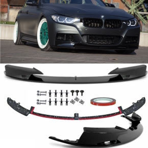 PERFORMANCE Front Spoiler Splitter Lip Black Gloss fits on BMW 3er F30 F31 M-Sport