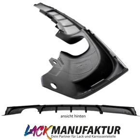 Set PAINTED 2-pipe rear Diffusor left gloss painted black Sport-Performance suitable for BMW F30 F31 M-Sport
