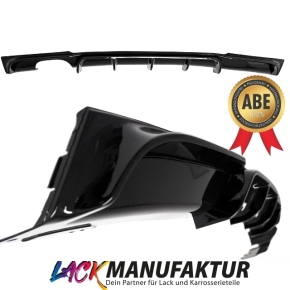 Sport-Performance Heck-Diffusor / Ansatz für BMW 3er F30 / F31 mit M-Paket in Schwarz Glanz