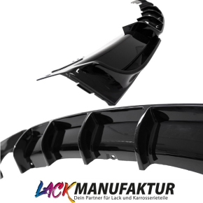 Sport-Performance Heck-Diffusor / Ansatz für BMW 3er F30 / F31 mit M-Paket in Schwarz Glanz