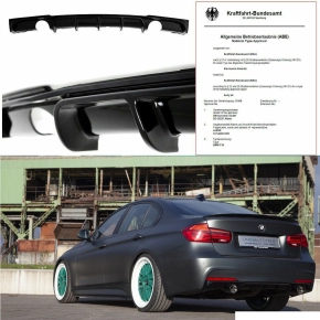 Performance Rear Diffusor Black Gloss fits on M-Sport BMW...