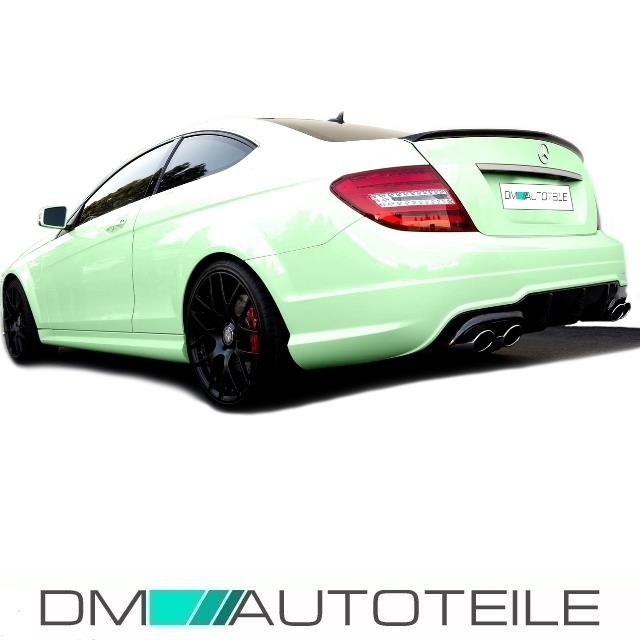 PAINTED Diffusor rear Bumper gloss painted black for Mercedes W204 C204 +  Accessories for C63 AMG 11-15