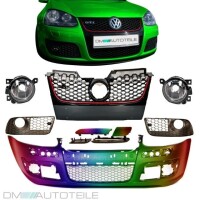 Set painted VW Golf 5 V GTI Front Bumper Mesh + fog lights +