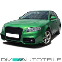 Audi A4 B7 Front Bumper Single Grille + Accessories for RS4 