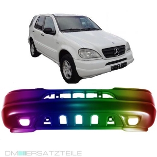 Set PAINTED Mercedes M-class W163 Front Bumper 98-01 without Park Assist/Headlamp washer system Black