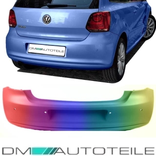 VW Polo 6R Rear Bumper Year 09-14 for PDC PAINTED WISH COLOUR
