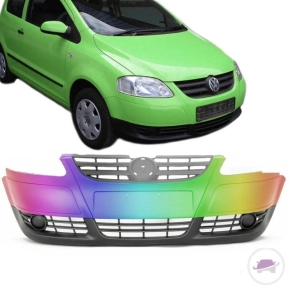 Set PAINTED VW Fox Type 5Z1 Front Bumper Black 05-10 no...