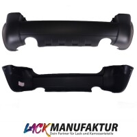 PAINTED Hyundai Tucson JM Rear Bumper 2-Outlet w/o PDC ABS Y