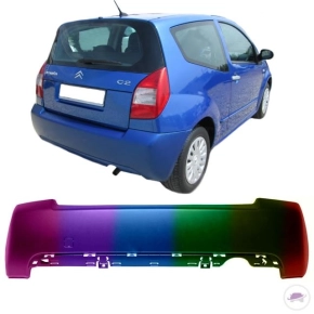 Citroen C2 rear Bumper 03-10 not for model VTR-VTS PAINTED