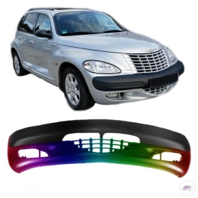 Set PAINTED Chryler PT Cruiser 00-05 Front Bumper partly...