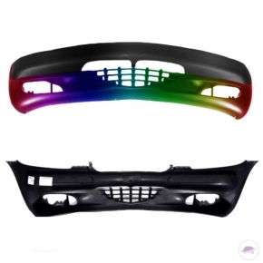 Set PAINTED Chryler PT Cruiser 00-05 Front Bumper partly PAINTED + plastic black