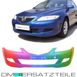 Set Painted Mazda 6 Front Bumper 02-05 primed without  Park Assist