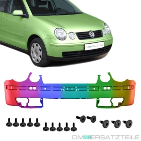 Set PAINTED VW Polo 9N Front Bumper 01-05 for fog lights...