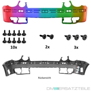 Set PAINTED VW Polo 9N Front Bumper 01-05 for fog lights + fitting material