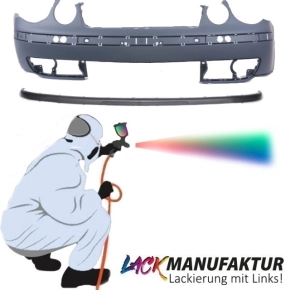 VW Polo 9N Front Bumper 01-05 PAINTED + Trim + Bottom +...