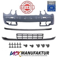 VW Polo 9N Front Bumper 01-05 PAINTED + Trim + Bottom + Scre