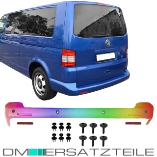 VW T5 Rear Bumper for PDC 03-15 Includes Reflectors PAINTED