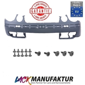 PAINTED VW Polo IV 9N Front Bumper for Fogs for Fogs Certified+Screws Year 01-05