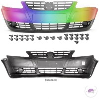 VW Fox 5ZI Front Bumper without Fog Lights 05-10 PAINTED 2
