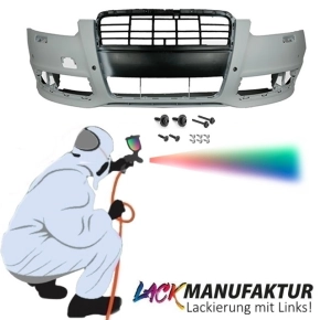 Set PAINTED Audi A6 4F2 C6 Saloon Estate Front Bumper...