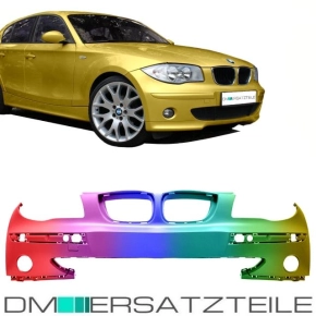 Set BMW 1-Series E81 E87 Front Bumper PAINTED for Fog...