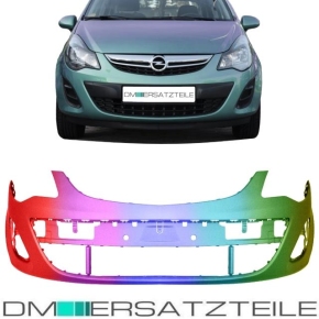Set PAINTED Opel (Vauxhall) Corsa D Rear Bumper 06-14 primed without Park  Assist 5-doors only